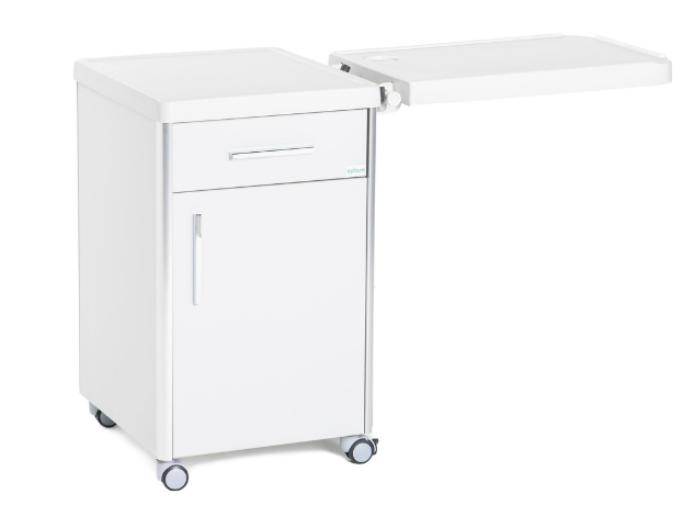 Bedside Cabinet with Overbed Table Combined 3